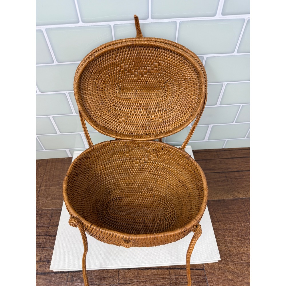 Handwoven Balinese Ata Grass Basket Purse - Vintage-Inspired - Picture 14 of 16
